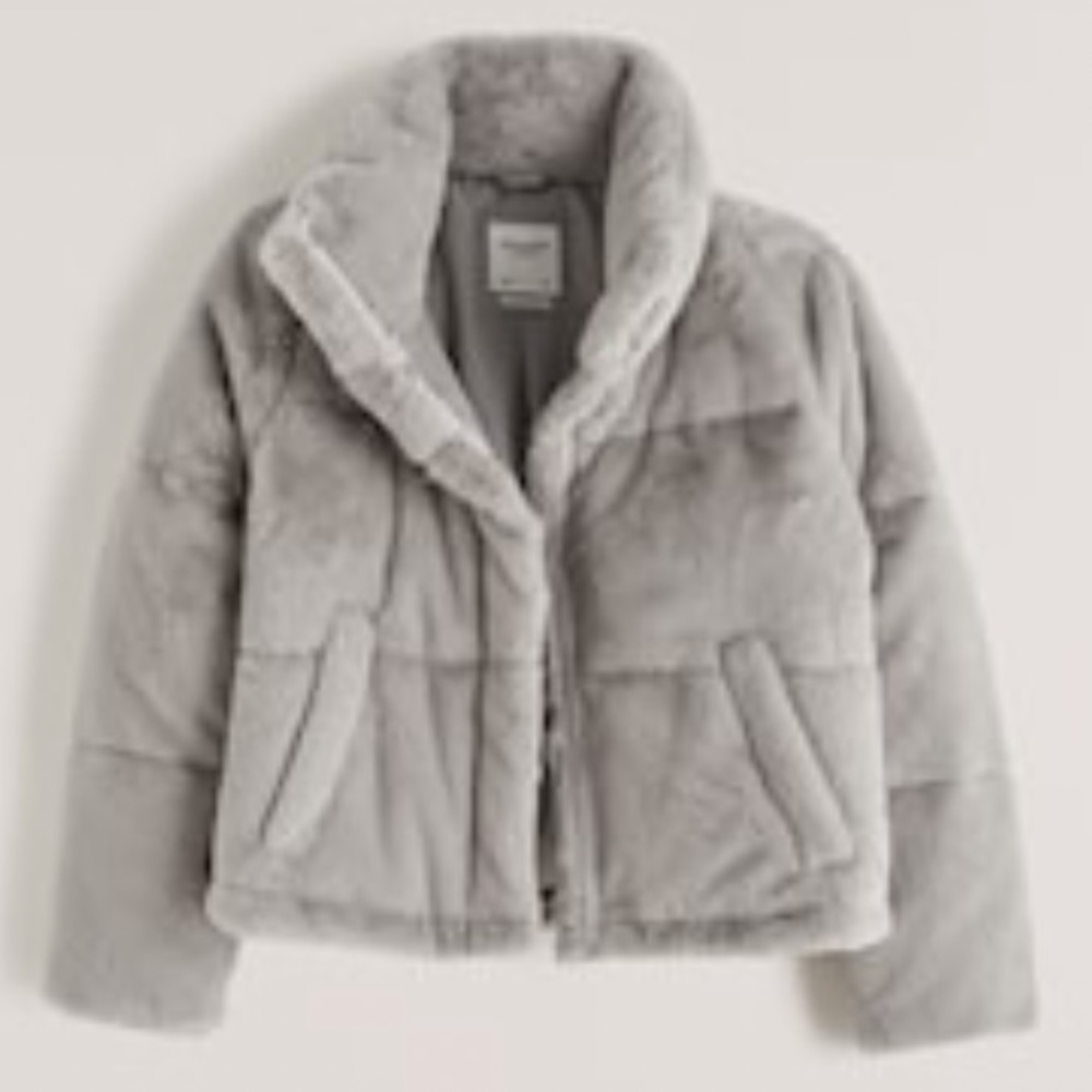 Abercrombie and fitch Faux Fur Mini Puffer